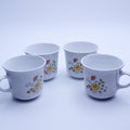 Corelle Spring Meadow Coffee Mugs Set of 4 — 1970s Floral