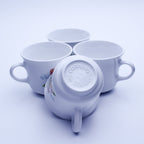 Corelle Spring Meadow Kaffeetassen 4er-Set – Blumenmuster aus den 1970ern