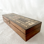 Cribbage-Brett mit Holzeinlegearbeit