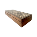 Cribbage Board with Wood Inlay