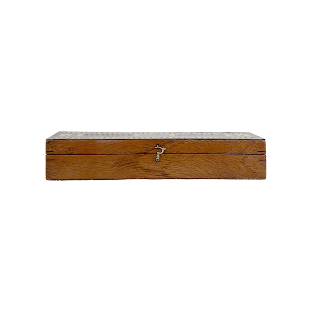 Cribbage Board with Wood Inlay
