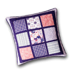 DaDa Bedding Peachy Blossoms lila Blumen-Patchwork Euro-Kissenbezug, 66 x 66 cm – entworfen in den USA (JHW877)