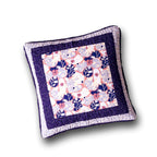 DaDa Bedding 2er-Set Kissenbezüge „Peachy Blossoms“ mit lila Blumen-Patchwork, 45 x 45 cm – Entworfen in den USA (JHW877)