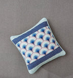 DaDa Bedding 2-teiliges Mittelmeer-Fächer-Wellen Mintblau Kissenbezug-Set, 45 x 45 cm (JHW884)