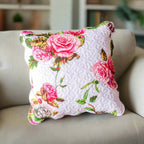 DaDa Bedding 2er-Set Romantische Rosen Frühlings-Blumenmuster Rosa Kissenbezüge, 45 cm (JHW879)