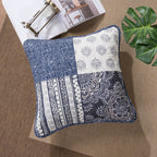 DaDa Bedding 2-teiliges Bohemian Denim Blue Elegance Kissenbezug-Set – 45 x 45 cm (JHW660)