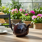 Chocolate Glazed Ceramic Teapot - Royal Canadian Art Pottery