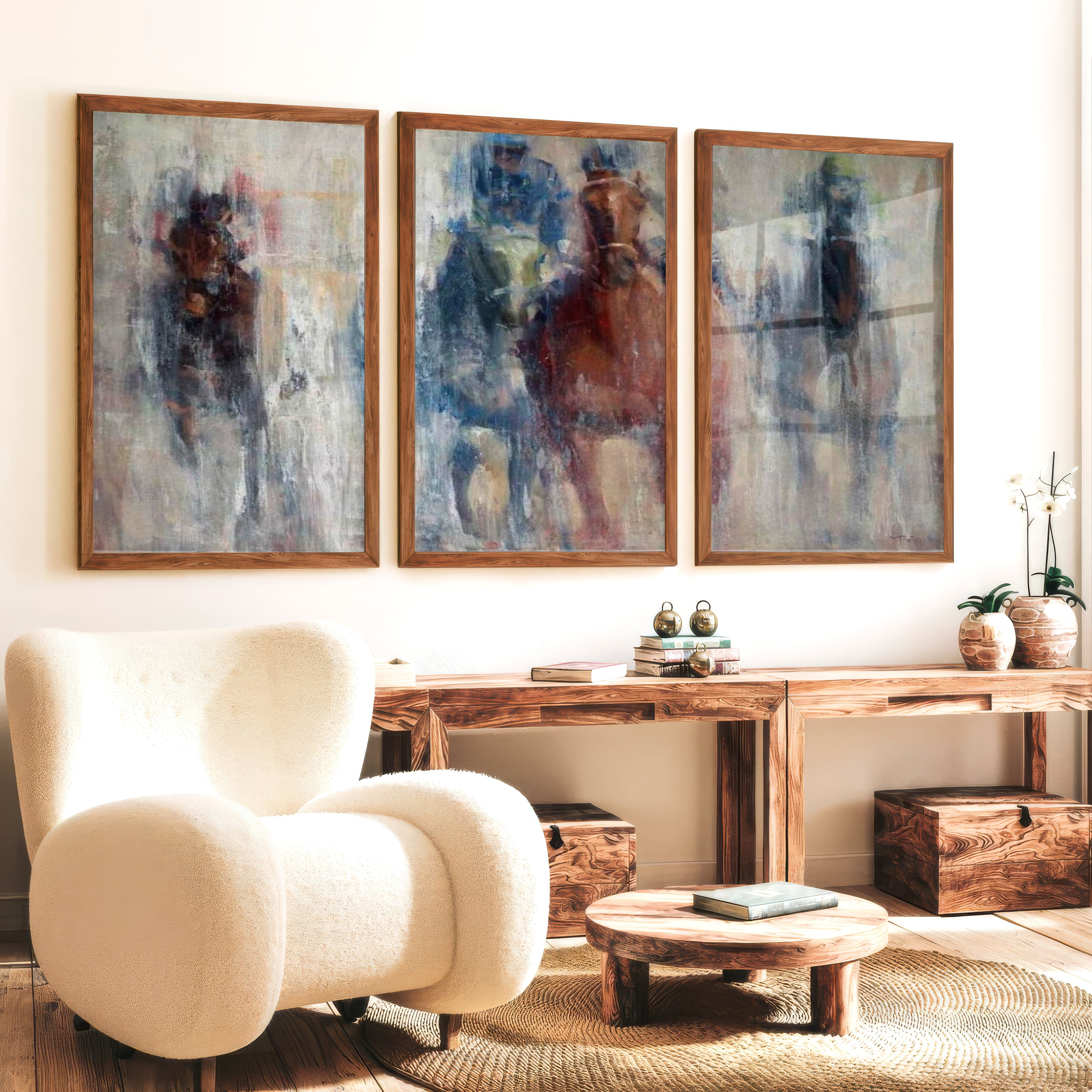 Derby II Wall Art - Abstract Horse Racing Prints