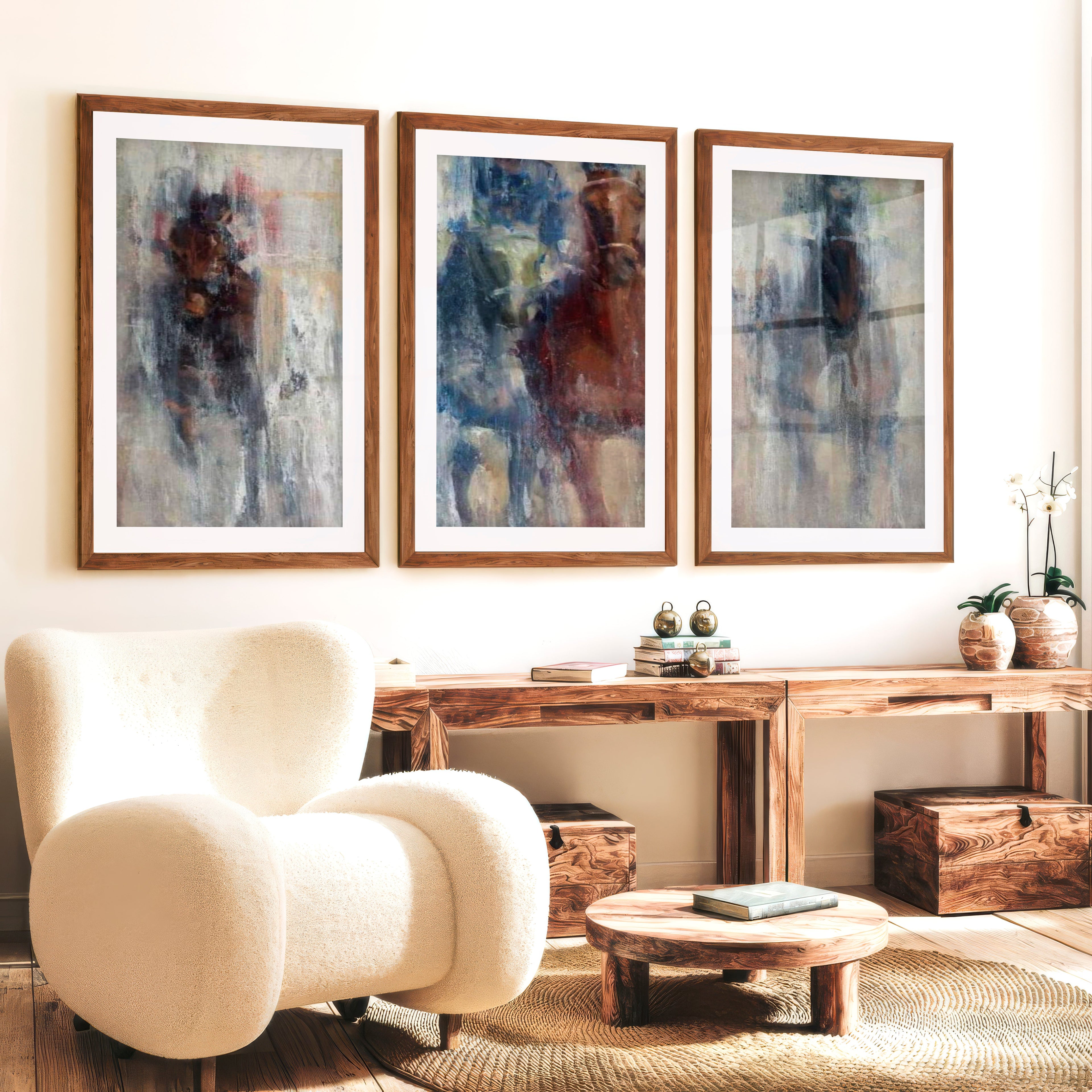 Derby II Wall Art - Abstract Horse Racing Prints