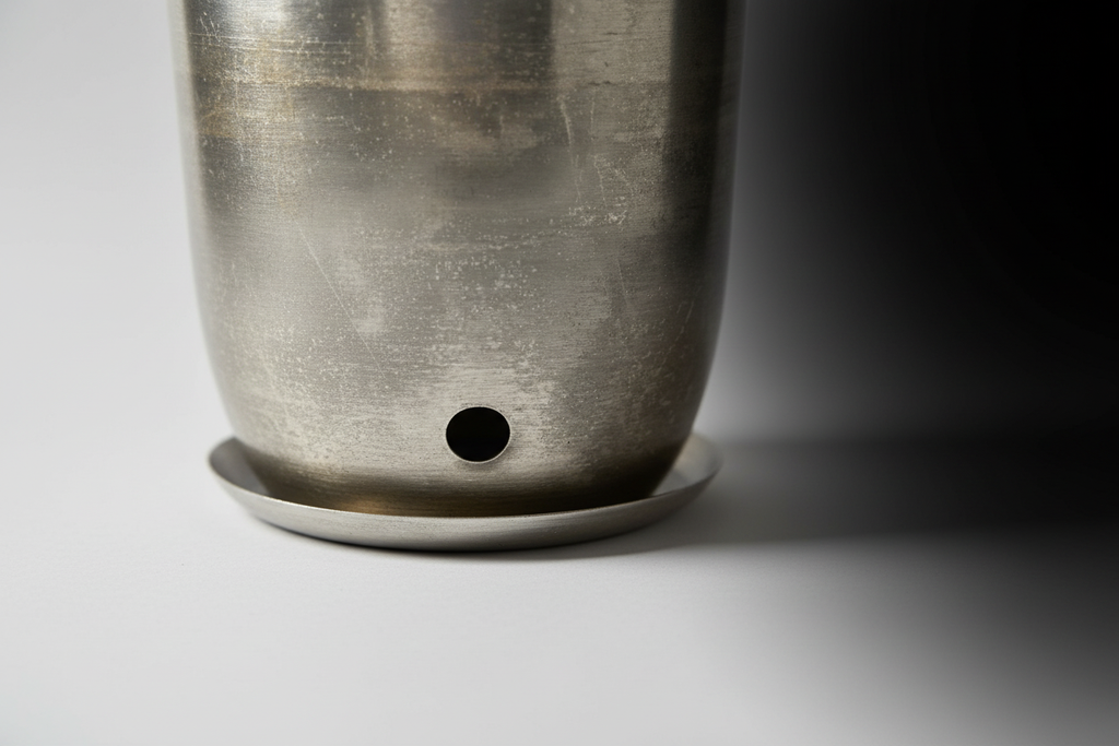 Jo Metal Planter — 5" Silver