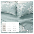 Fenwick Collection Quilt Set - Reversible Coral Microfiber Quilt