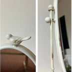 Tabletop Swing Mirror - Distressed White Finish