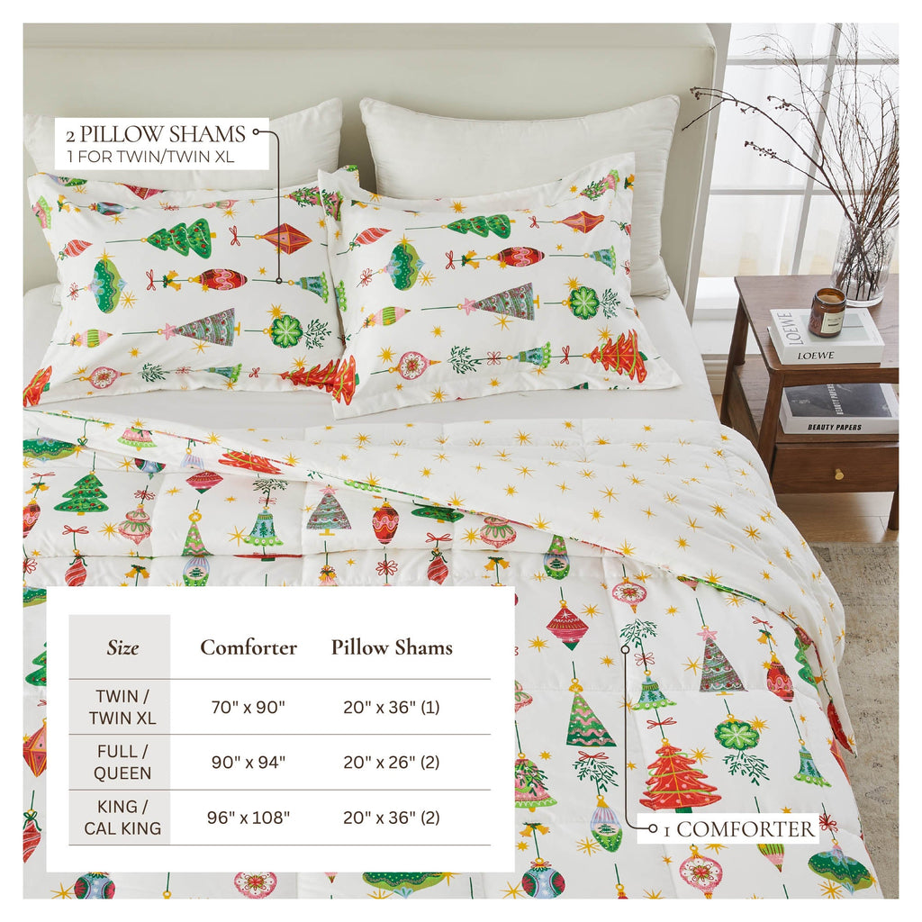 Wendbare Weihnachtsdecke und Kissenbezüge-Set – Holiday / Lodge Odette Kollektion