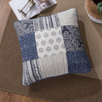 DaDa Bedding Patchwork Denim Blue Elegance Böhmische Euro-Kissenhülle - 66 x 66 cm - 1 Stk. (JHW660)