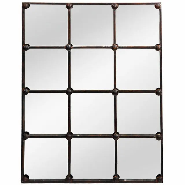 Cast Iron Rectangular Wall Mirror - Simple Cast Iron Frame