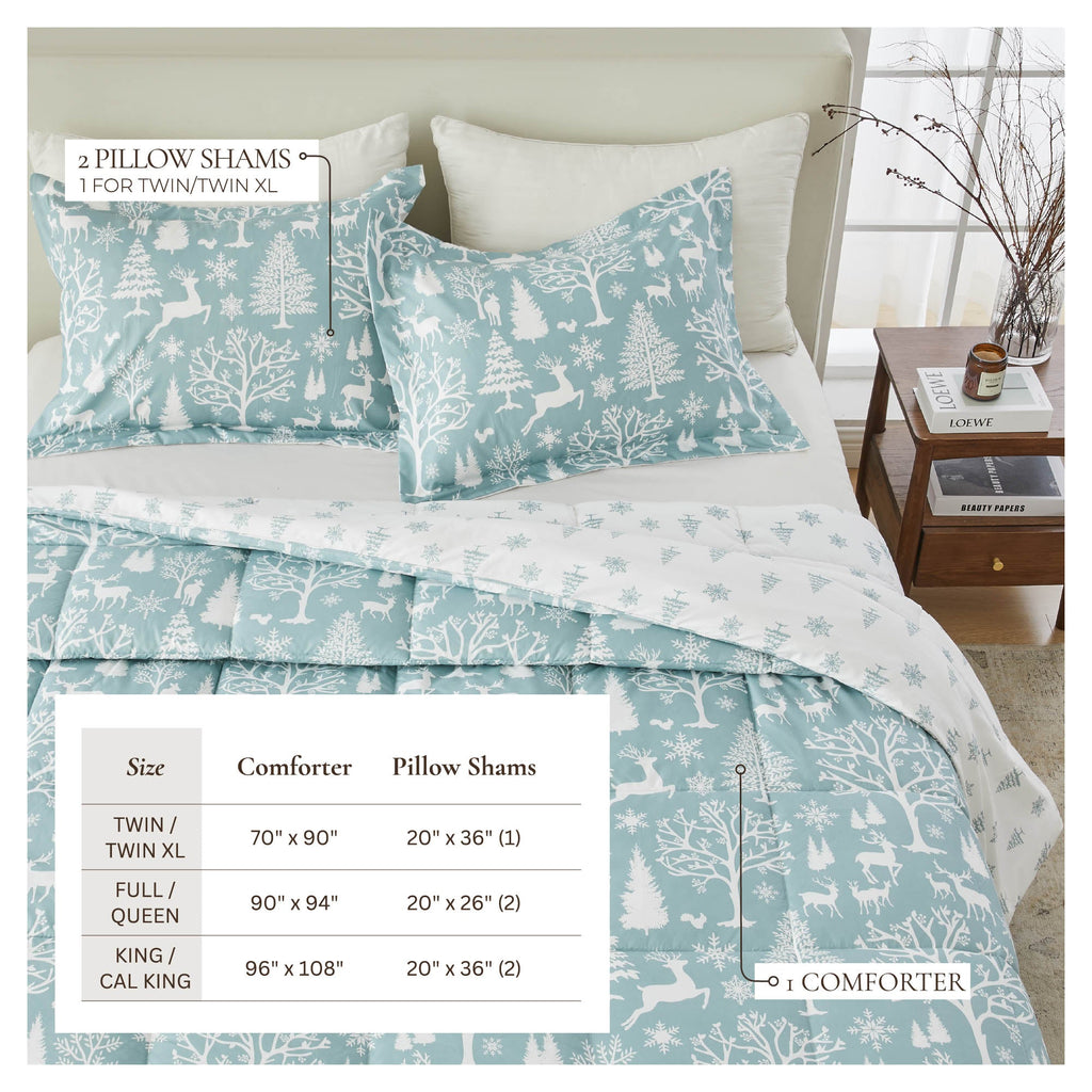 Wendbare Weihnachtsdecke und Kissenbezüge-Set – Holiday / Lodge Odette Kollektion