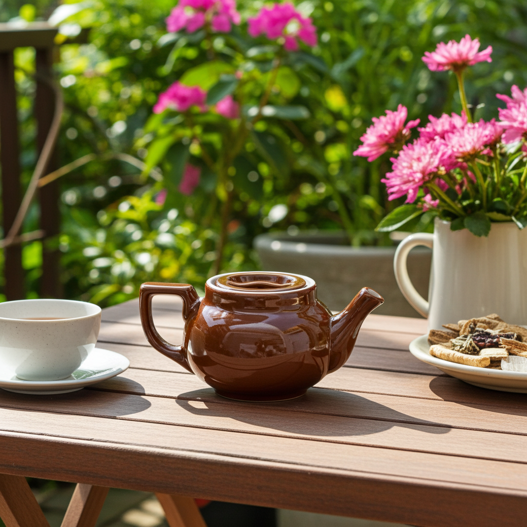 Hall Pottery Personal Teapot - Brown Glazed One‑Cup