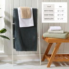 Badetuch-Set aus 100 % Baumwolle mit Webstruktur – Kollektion Marbella