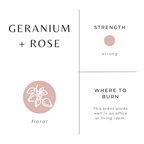 Geranium + Rose Reisekerze – Sanfte Blumenmischung