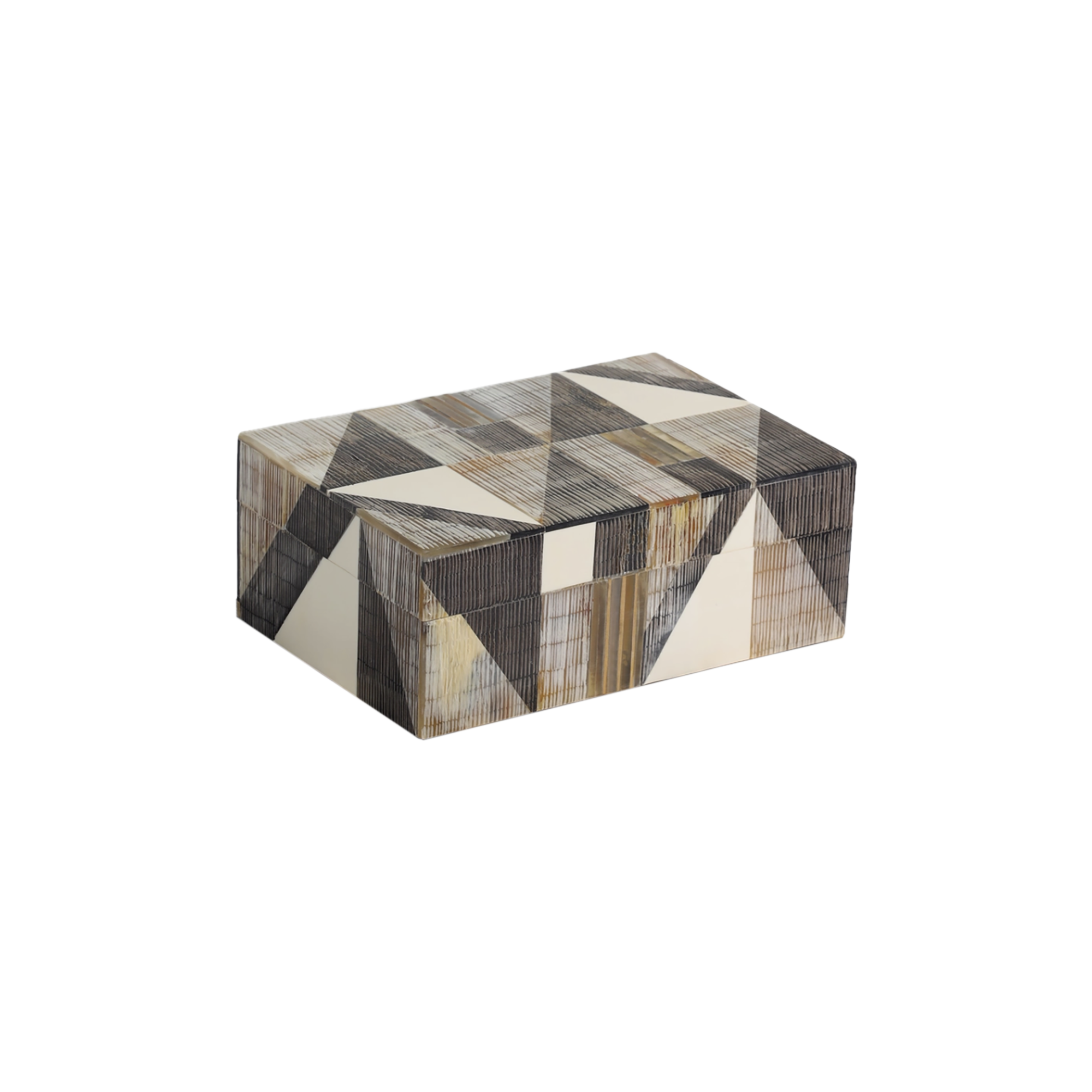 Camel Bone Inlay Decorative Boxes — Brown & Brass