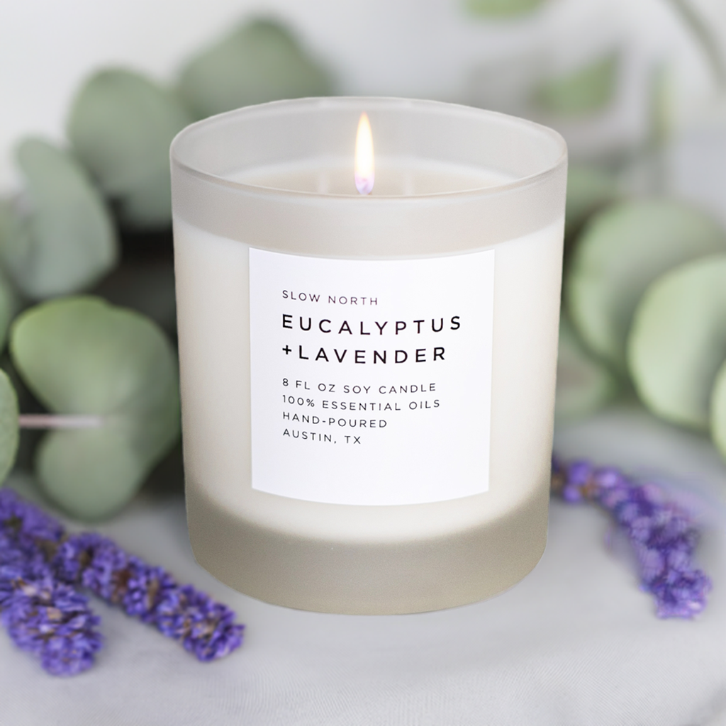 Eucalyptus + Lavender Signature Candle – Calming Herbal Blend