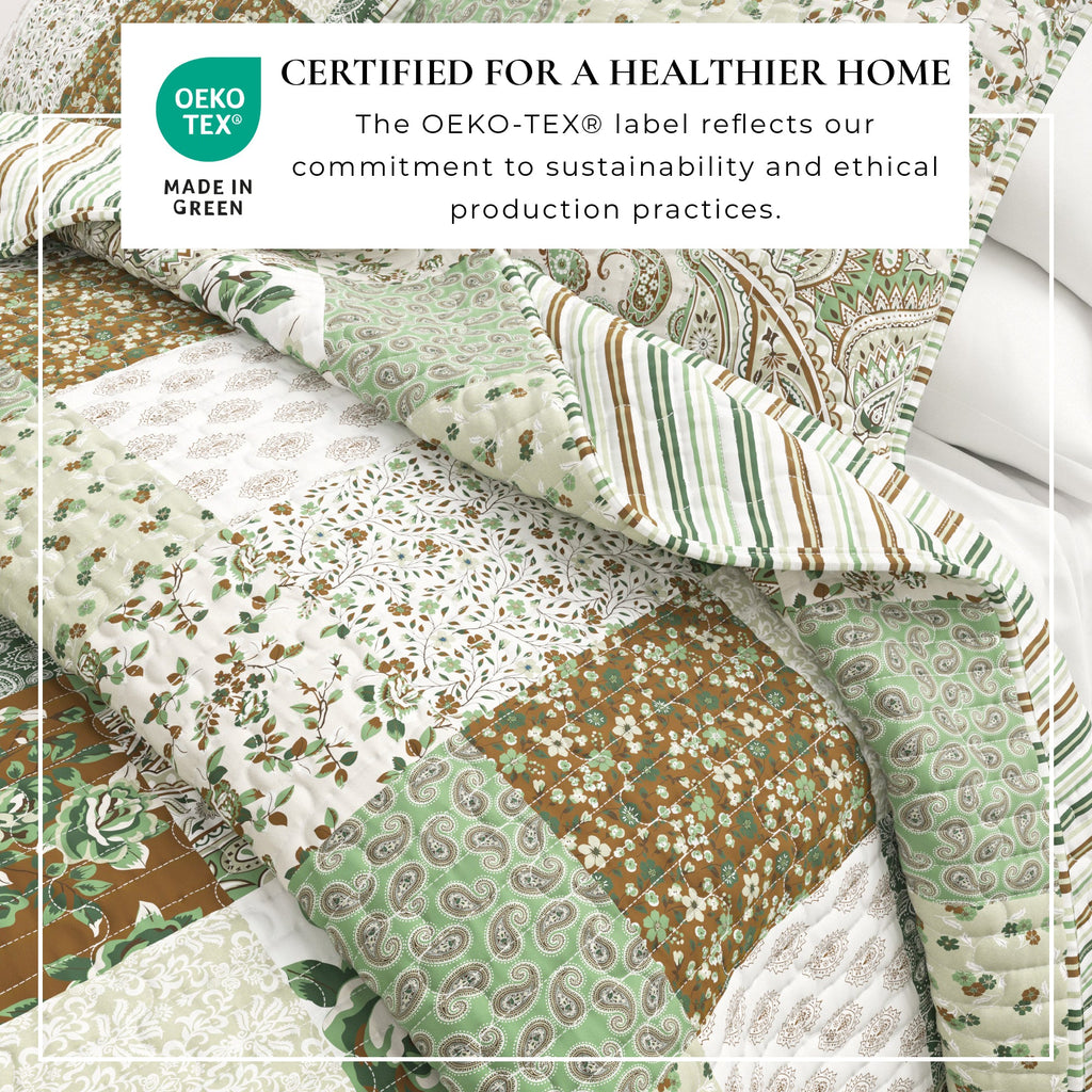 Bettwäsche-Set mit Blumen-Patchworkmuster – Kollektion Damia