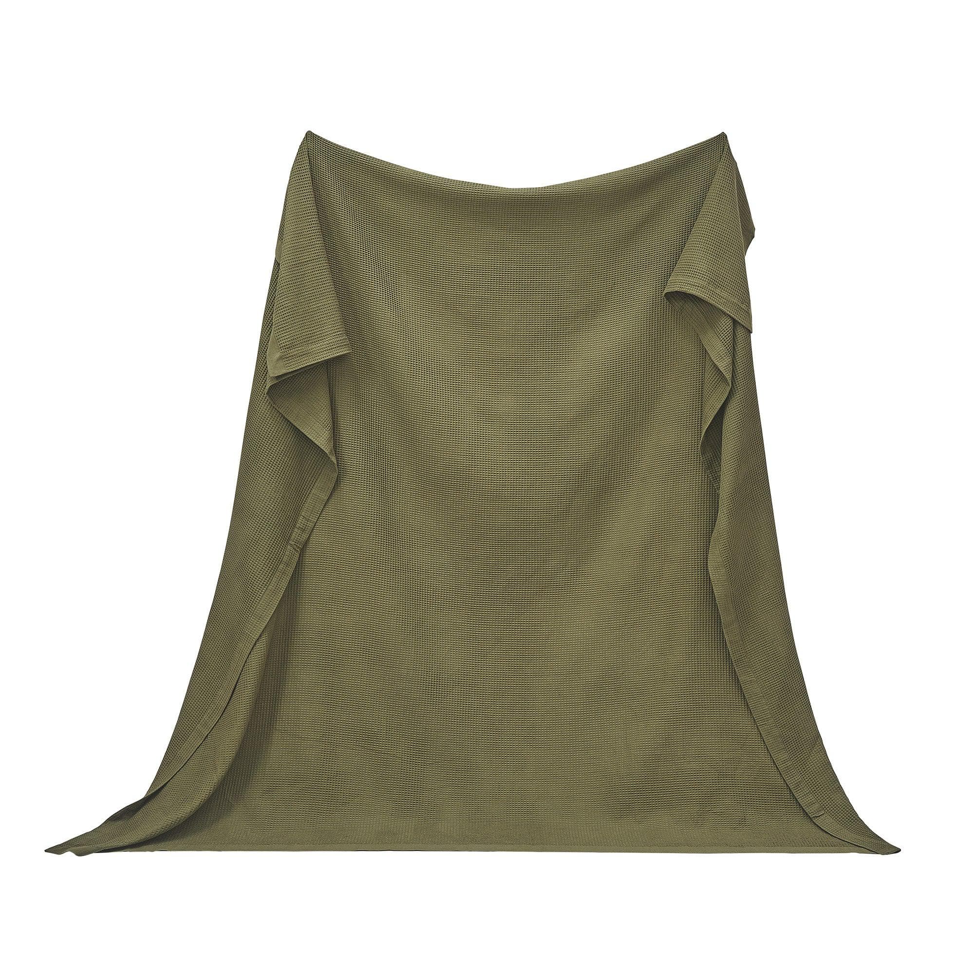 Great Bay Home Waffle Weave Cotton Blanket - Lightweight & Breathable