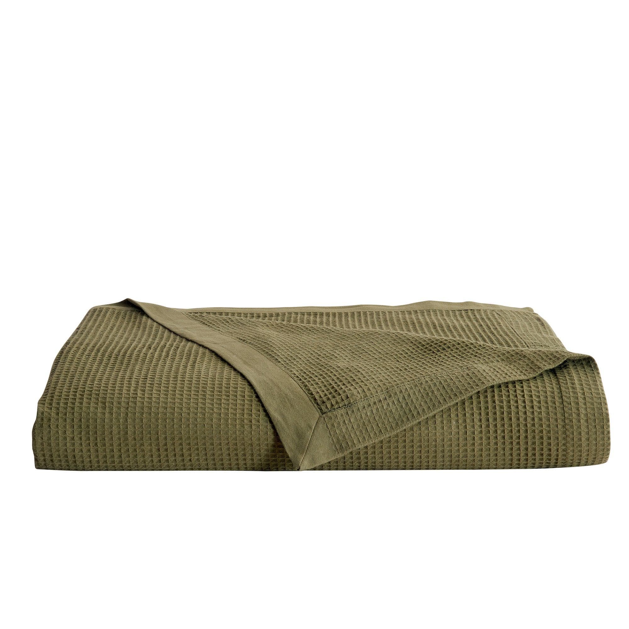 Great Bay Home Waffle Weave Cotton Blanket - Lightweight & Breathable
