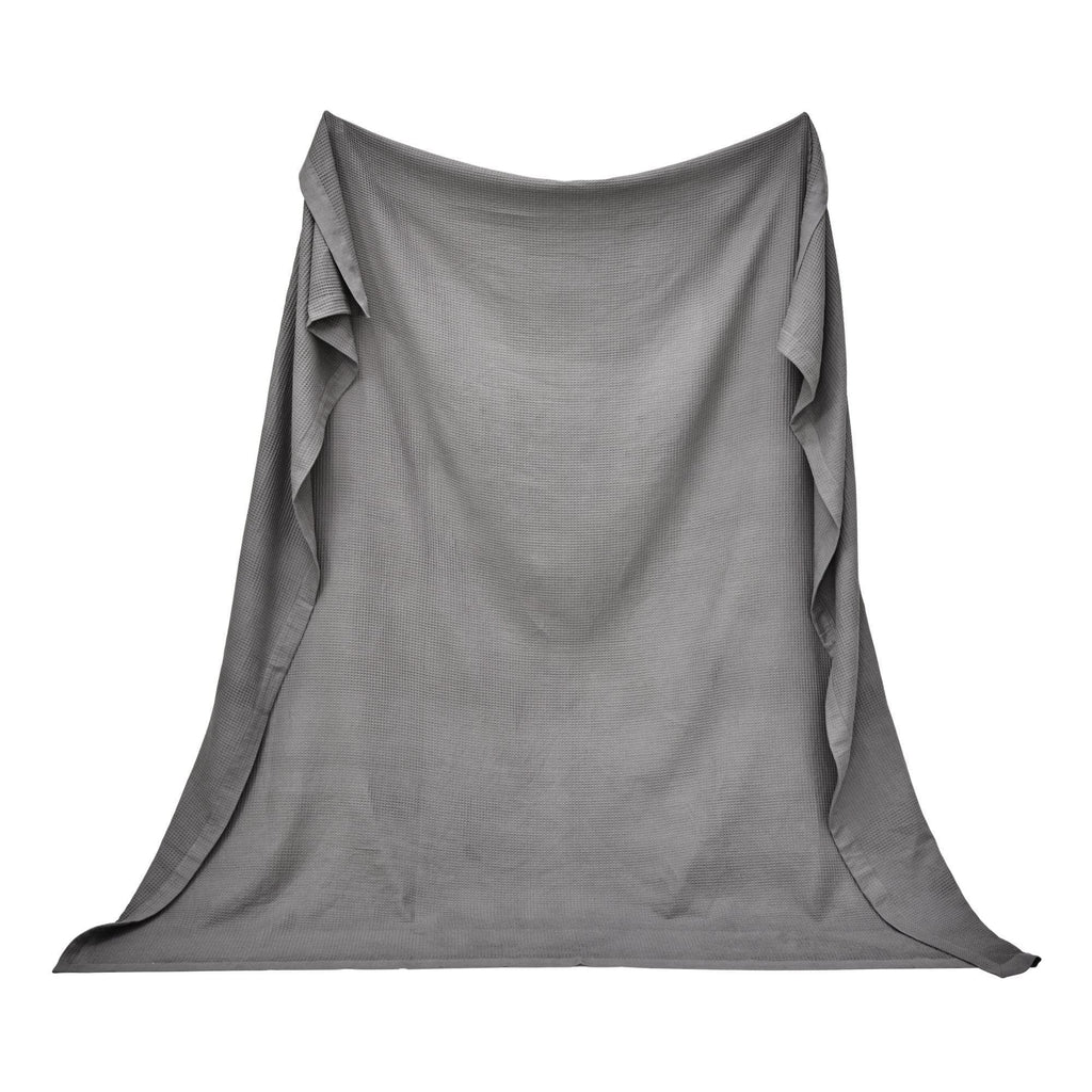 Great Bay Home Waffle Weave Cotton Blanket - Lightweight & Breathable