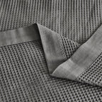 Great Bay Home Waffle Weave Cotton Blanket - Lightweight & Breathable