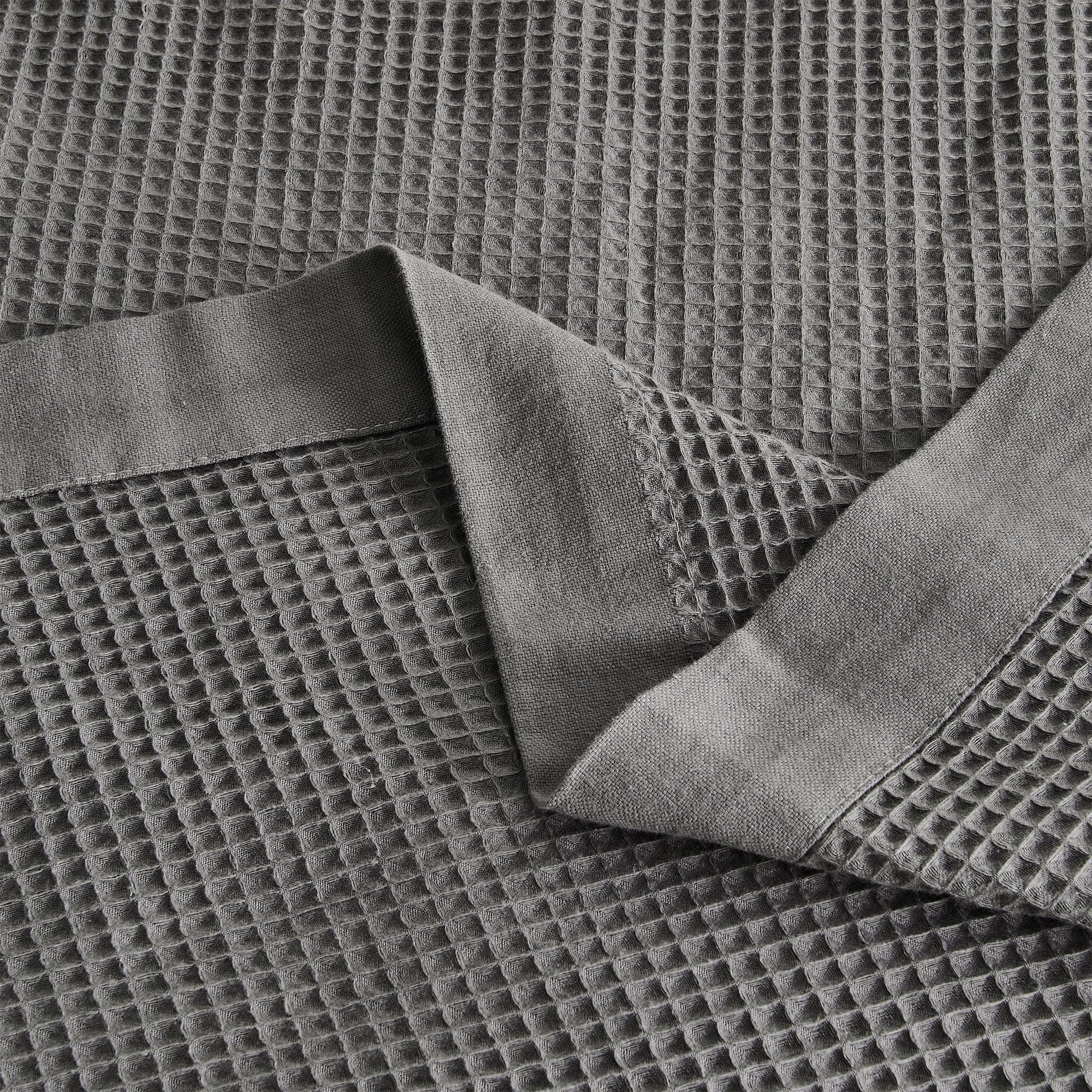 Great Bay Home Waffle Weave Cotton Blanket - Lightweight & Breathable