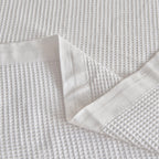 Great Bay Home Waffle Weave Cotton Blanket - Lightweight & Breathable