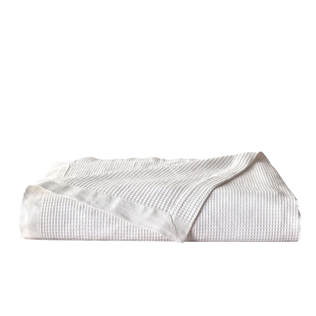 Great Bay Home Waffle Weave Cotton Blanket - Lightweight & Breathable