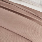 Great Bay Home Waffle Weave Cotton Blanket - Lightweight & Breathable
