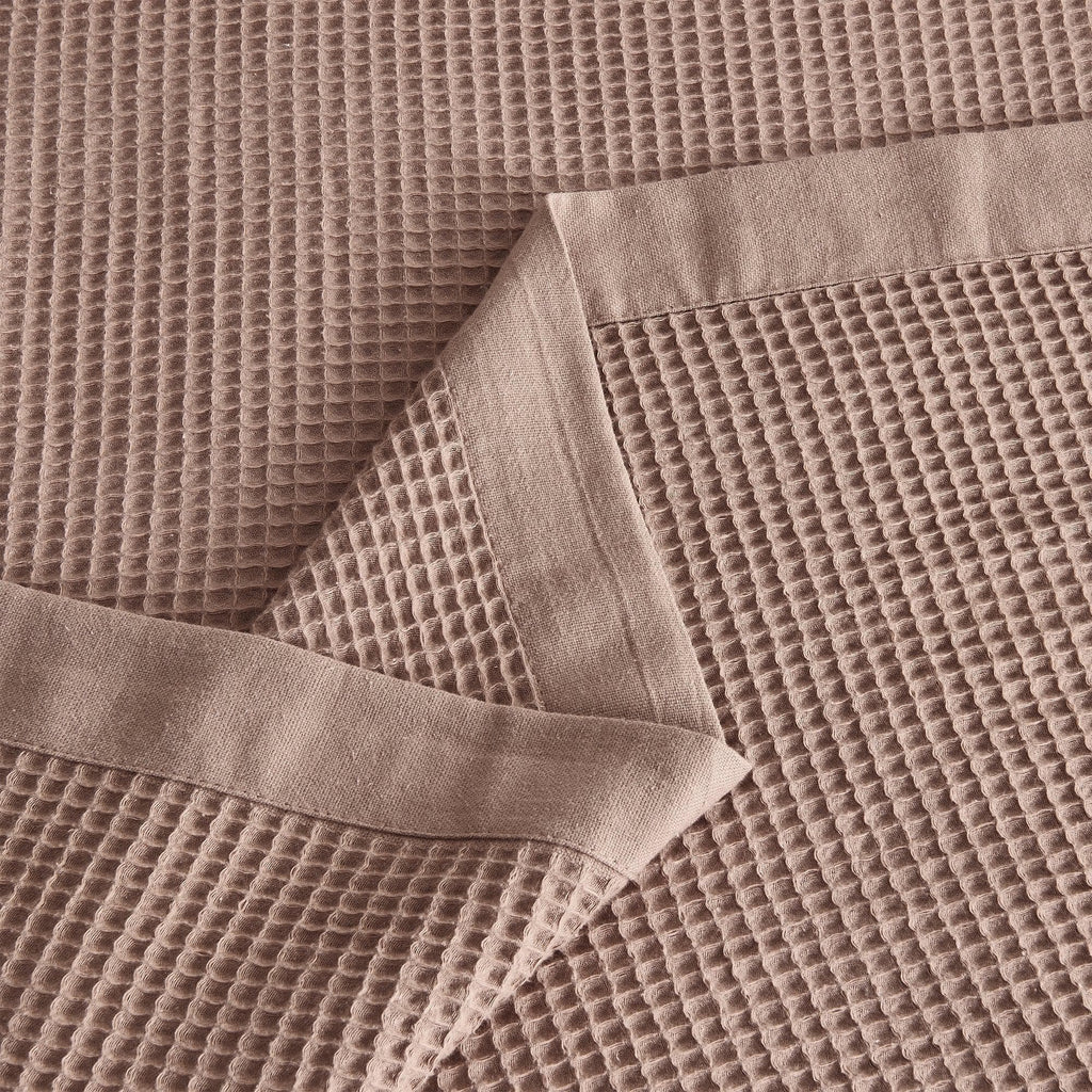 Great Bay Home Waffle Weave Cotton Blanket - Lightweight & Breathable