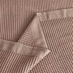 Great Bay Home Waffle Weave Cotton Blanket - Lightweight & Breathable