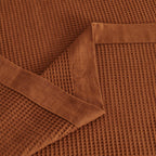 Great Bay Home Waffle Weave Cotton Blanket - Lightweight & Breathable