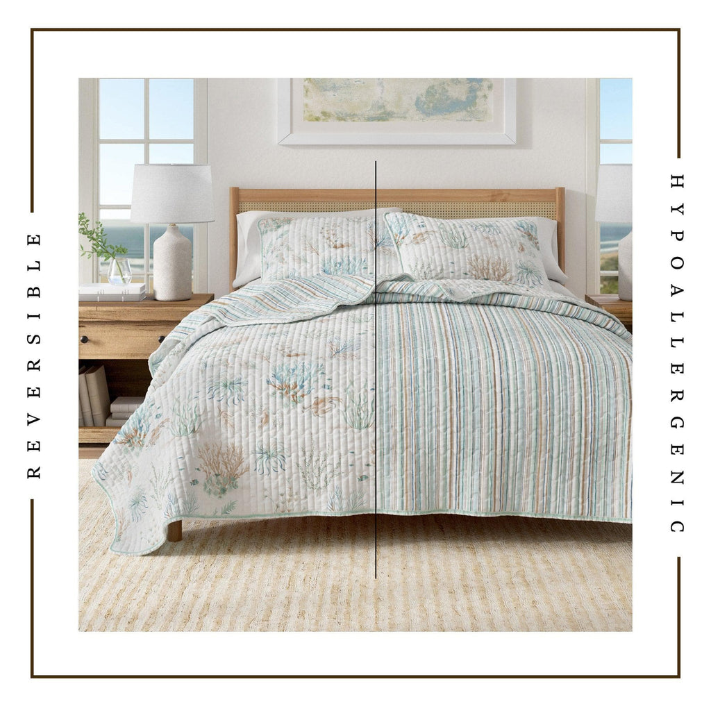 Bettwäsche-Set „Coastal Printed Cotton Quilt“ – Santa Barbara Kollektion