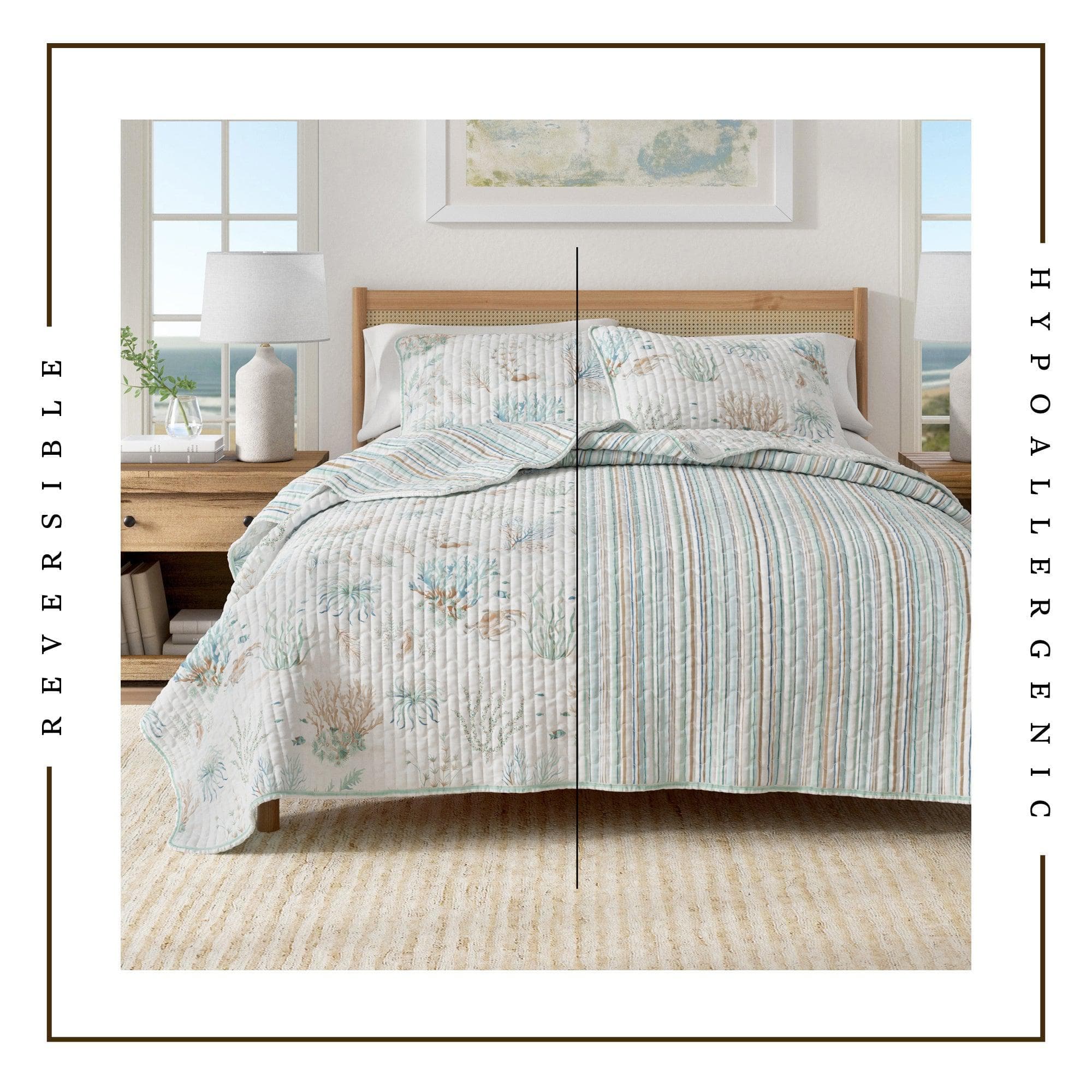 Bettwäsche-Set „Coastal Printed Cotton Quilt“ – Santa Barbara Kollektion