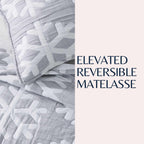 Matelassé Schneeflocken-Steppdecken-Set – Nino Kollektion