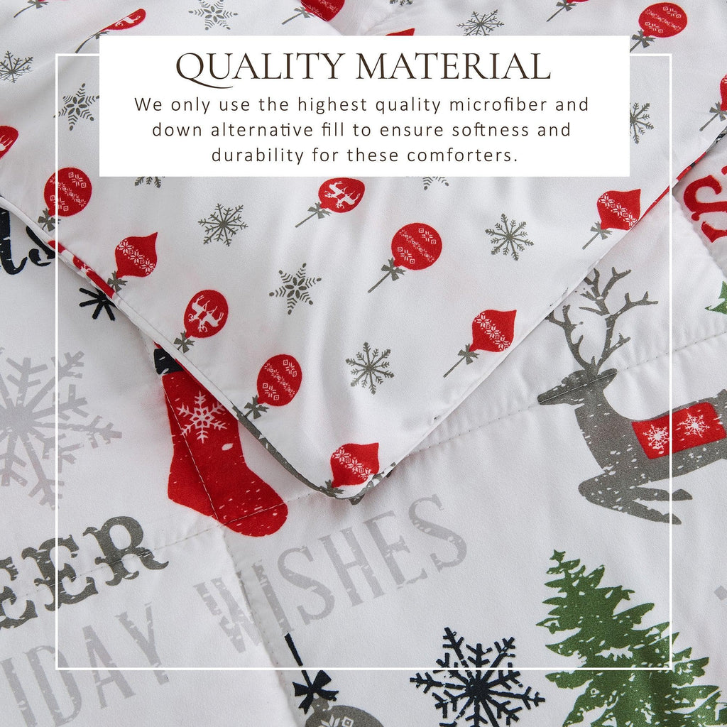 Wendbare Weihnachtsdecke und Kissenbezüge-Set – Holiday / Lodge Odette Kollektion