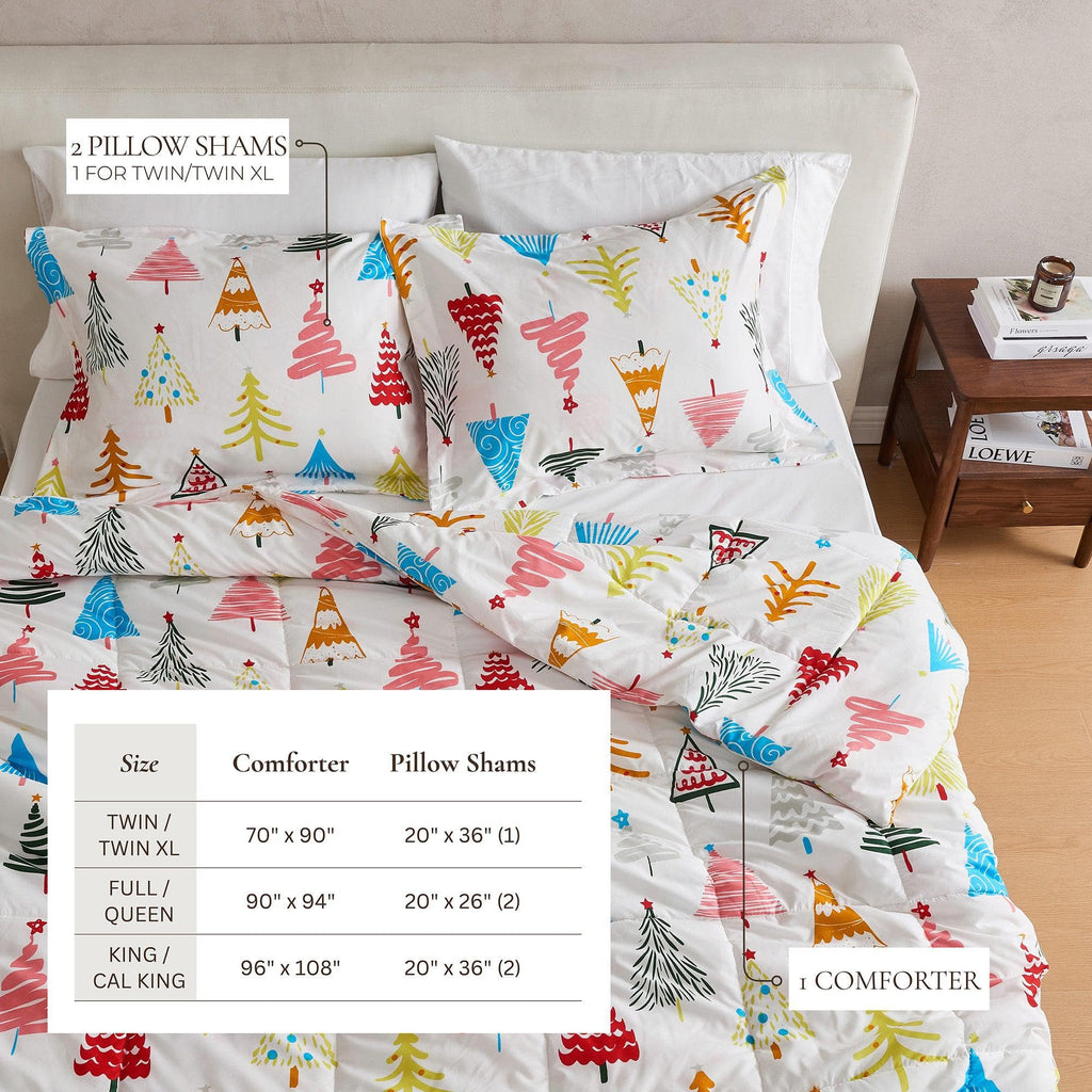 Wendbare Weihnachtsdecke und Kissenbezüge-Set – Holiday / Lodge Odette Kollektion