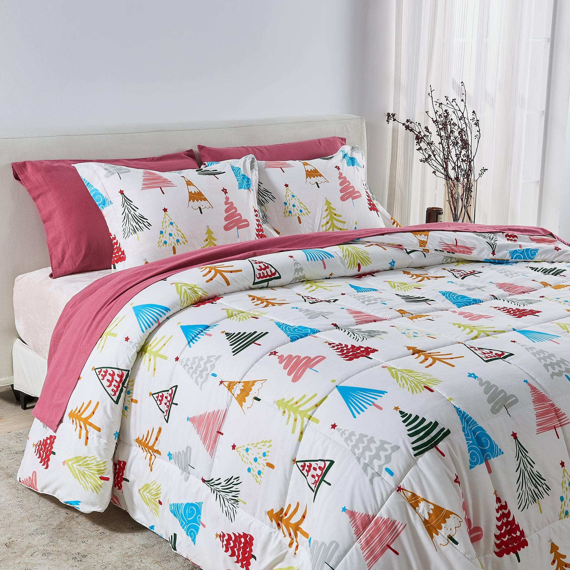 Wendbare Weihnachtsdecke und Kissenbezüge-Set – Holiday / Lodge Odette Kollektion