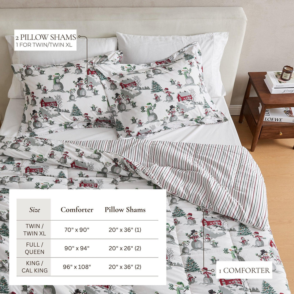 Wendbare Weihnachtsdecke und Kissenbezüge-Set – Holiday / Lodge Odette Kollektion
