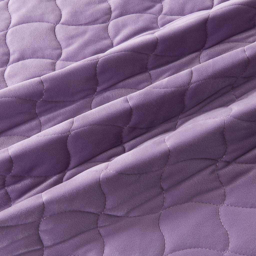 Samt-Steppdecken-Set mit Karosteppung – Kollektion Vivica