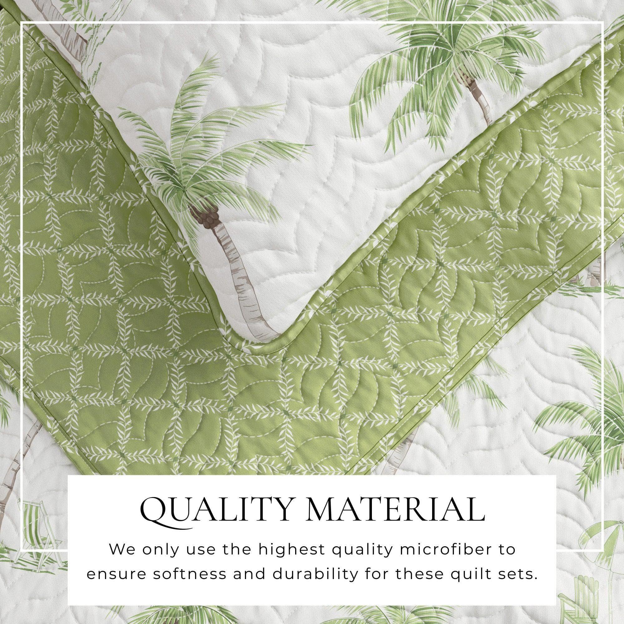 West Palm Trees Coastal Quilt-Set – Coronado Kollektion