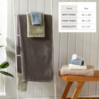 100 % Baumwolle Kariertes Jacquard Badetuch-Set – Kollektion Giuliana