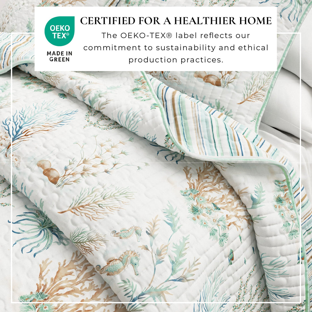 Bettwäsche-Set „Coastal Printed Cotton Quilt“ – Santa Barbara Kollektion