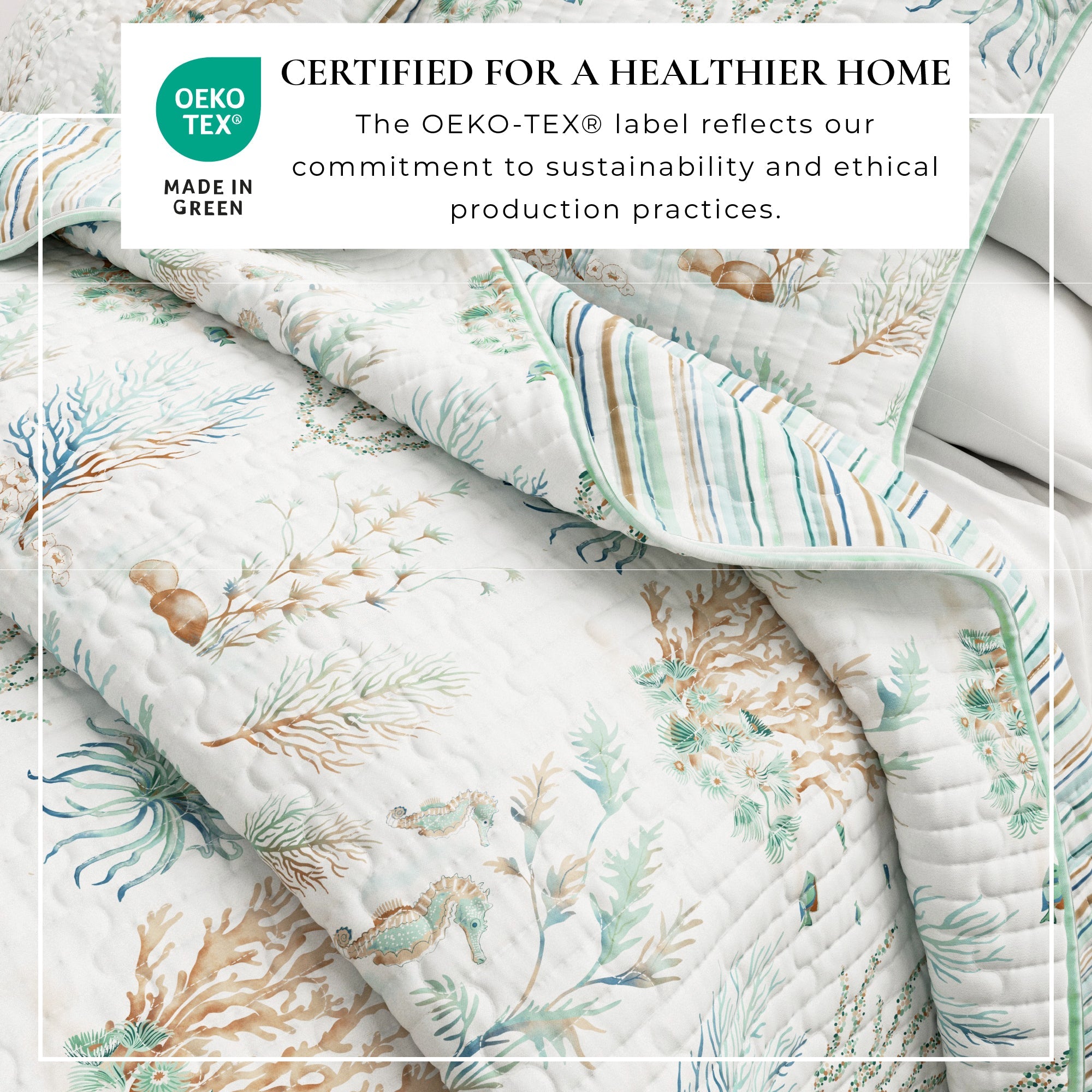 Bettwäsche-Set „Coastal Printed Cotton Quilt“ – Santa Barbara Kollektion