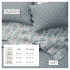 Bettwäsche-Set aus Baumwolle mit Blumenmuster und gewelltem Rand – Kollektion Katrin